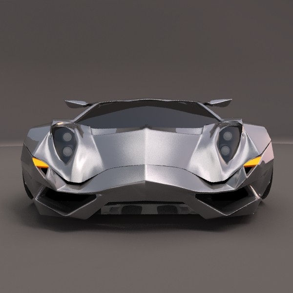 supercar realistic concept 3d 3ds - Vikintador supercar by kolex